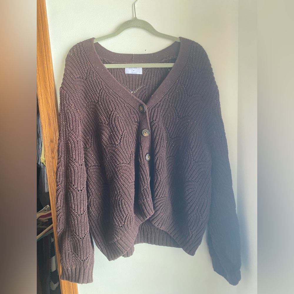 Old Navy maroon cardigan